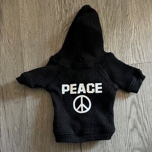 Doggy Black Peace Hoodie